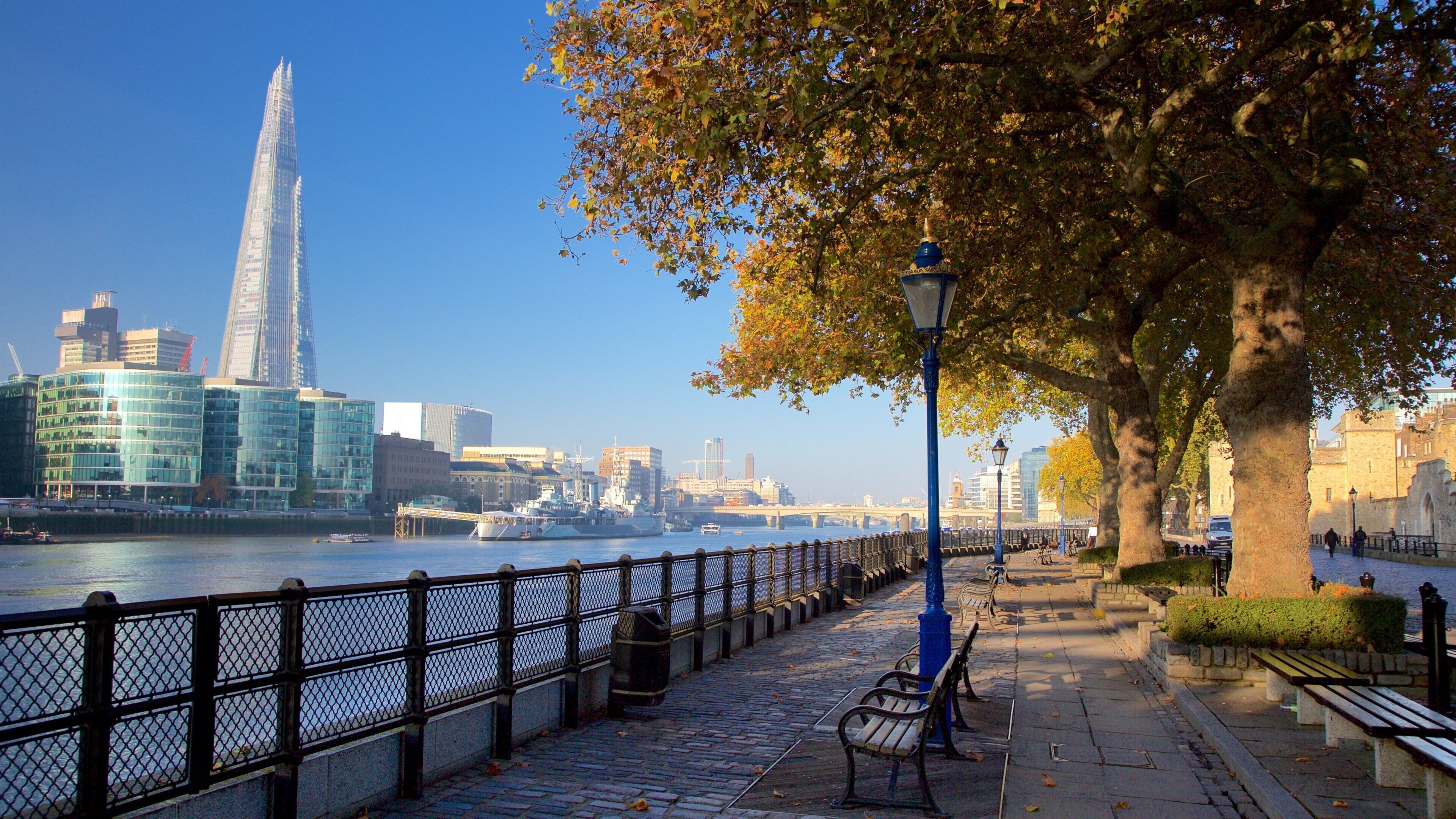 The Shard featuring modern architecture, a river or creek and views