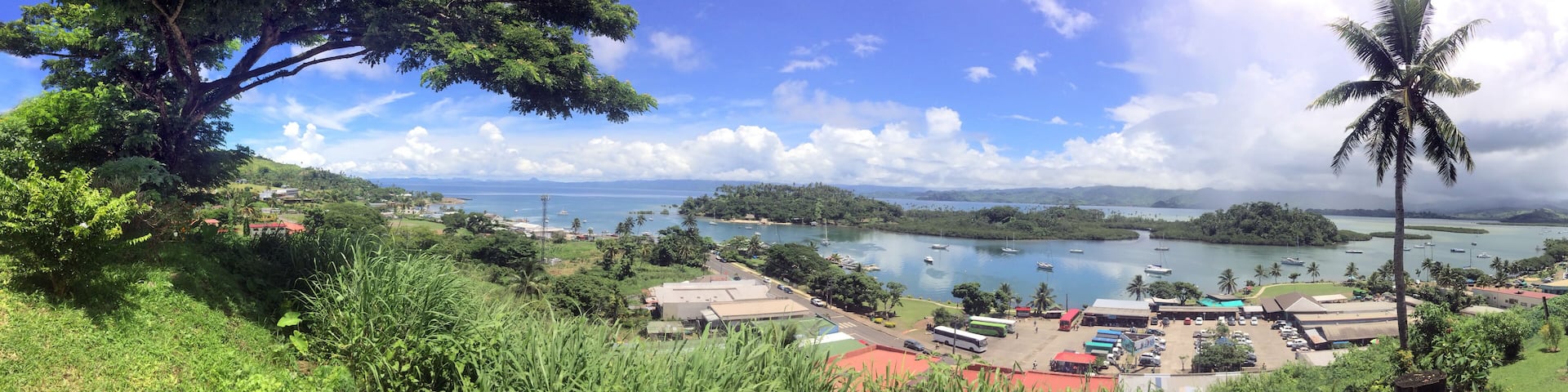 Panoramic landscape view of Savusavu Vanua Levu Fiji