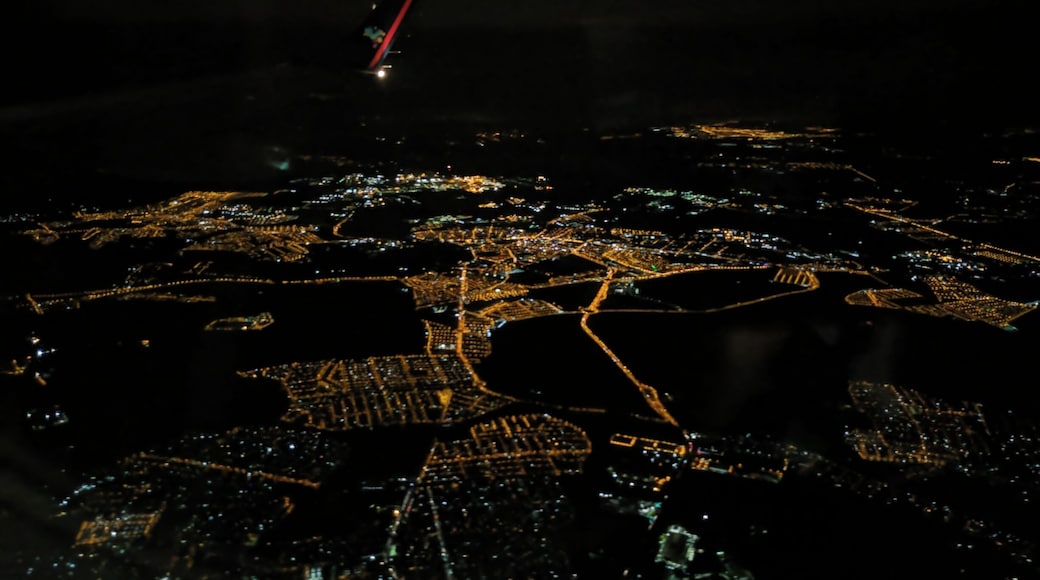 Hortolândia and neighborhood cities from above.