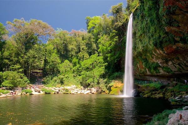 Misol-Ha Wasserfälle das einen Wasserfall und See oder Wasserstelle