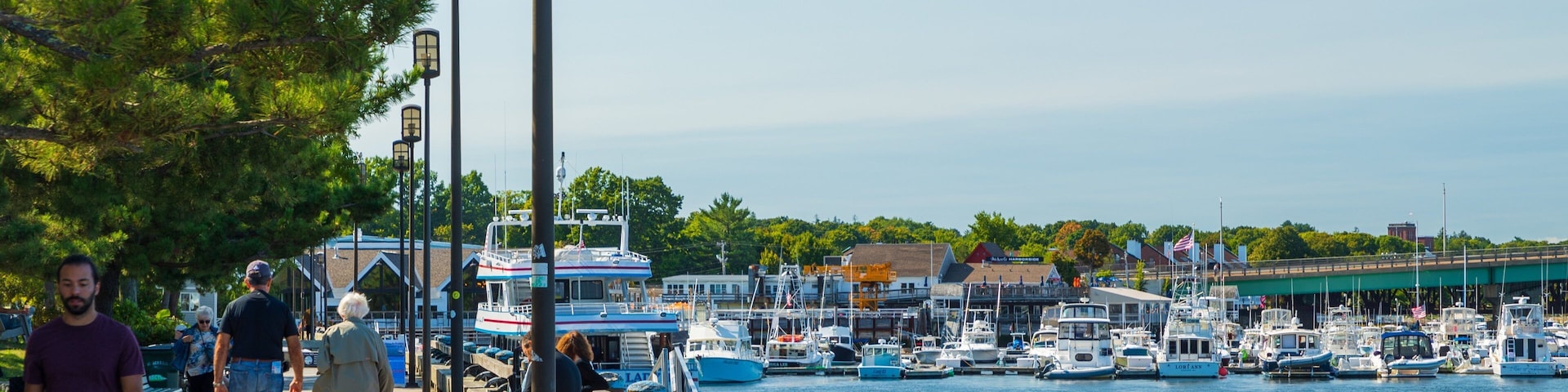 Waterfront Promenade Park showing a bay or harbor