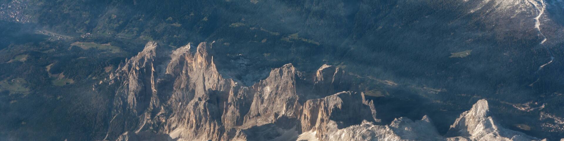 Italy, Aerial view of the Alps in Italy