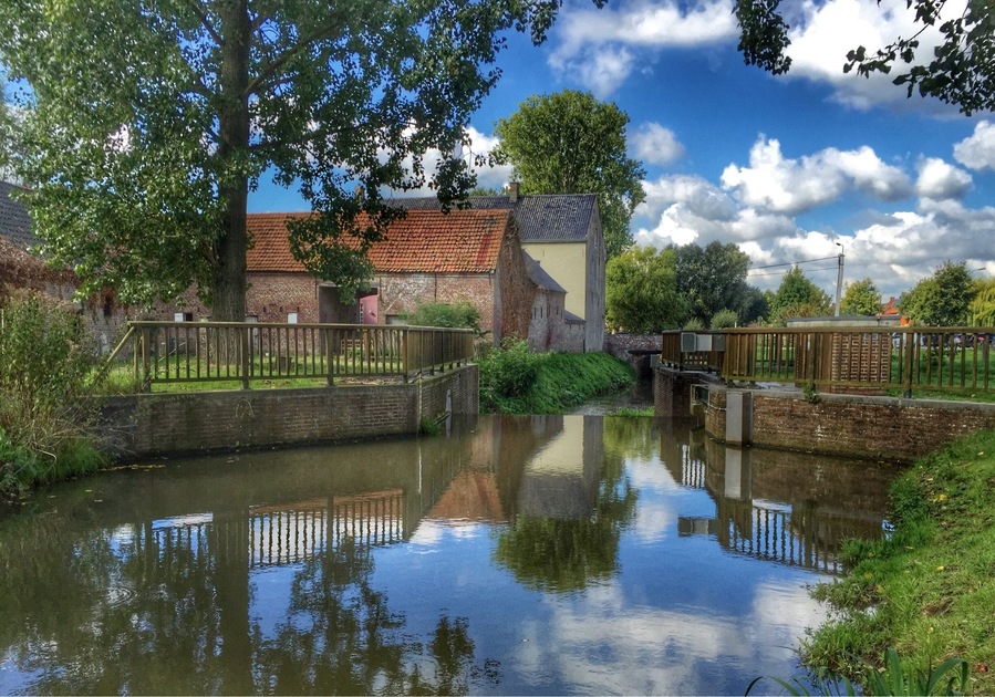River 'de Zwalm' in Nederzwalm,Belgium