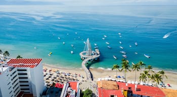 Panoramic View of the Pier of Puerto Vallarta, Jalisco. Mexico.