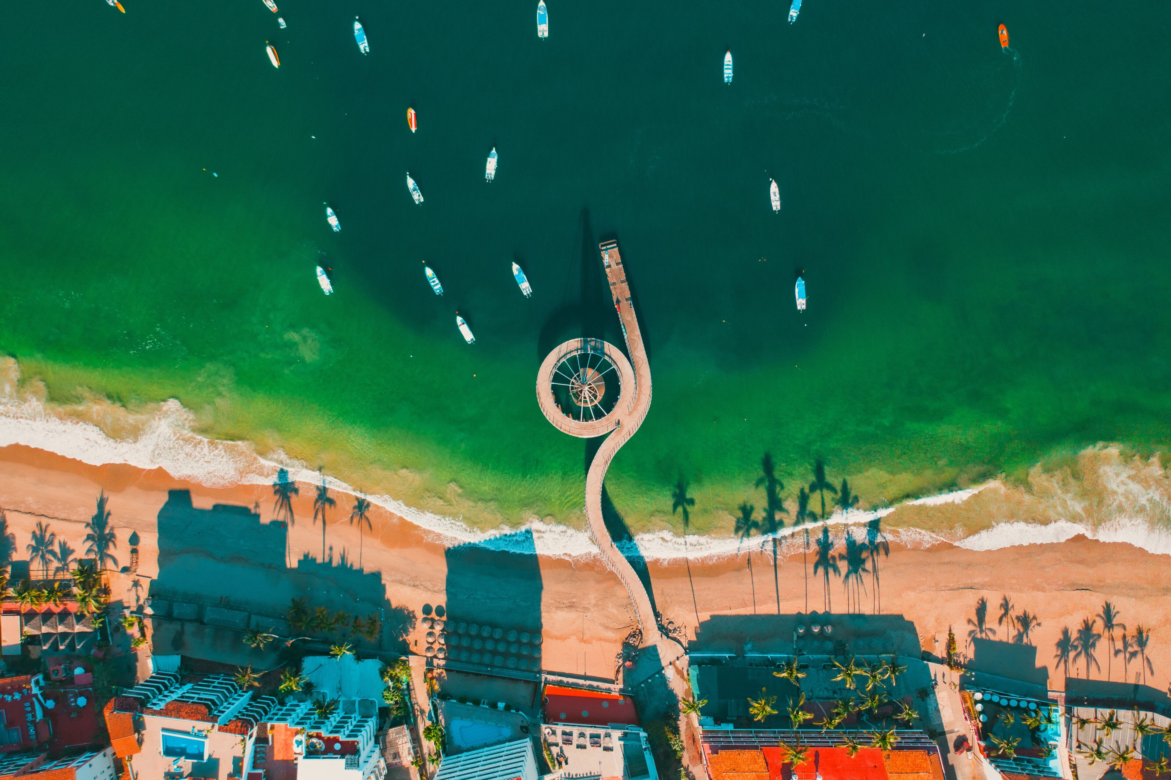 Panoramic View of the Pier in Puerto Vallarta