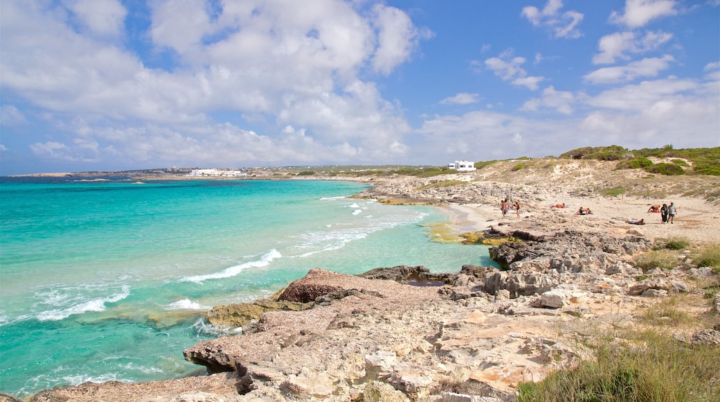 Sa Roqueta Beach which includes general coastal views and rocky coastline