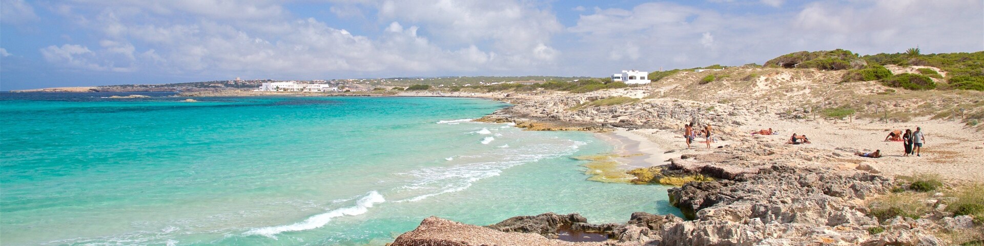Sa Roqueta Beach which includes general coastal views and rocky coastline