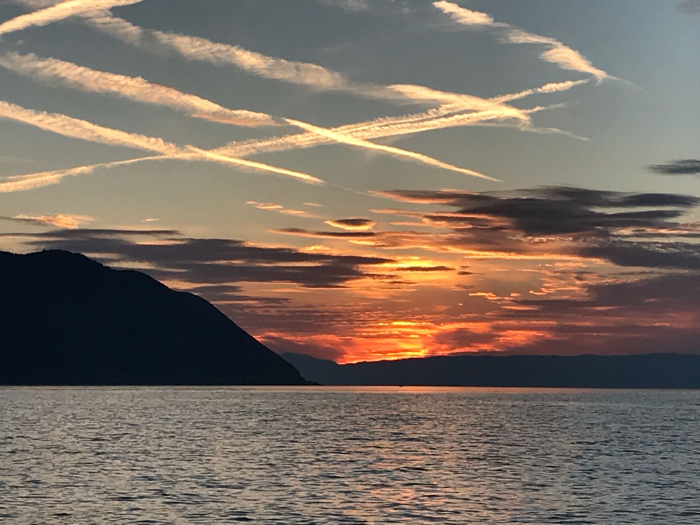 The sun is almost gone. Stunning! #nofilter