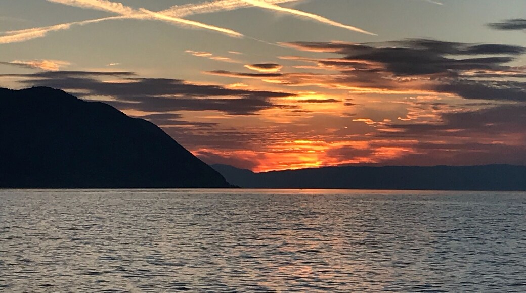 The sun is almost gone. Stunning! #nofilter