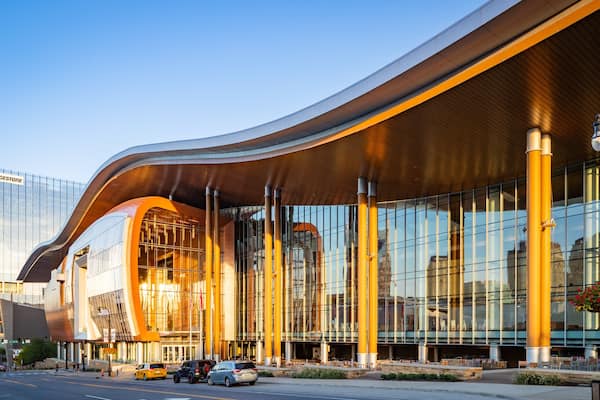 Music City Center showing modern architecture and a city