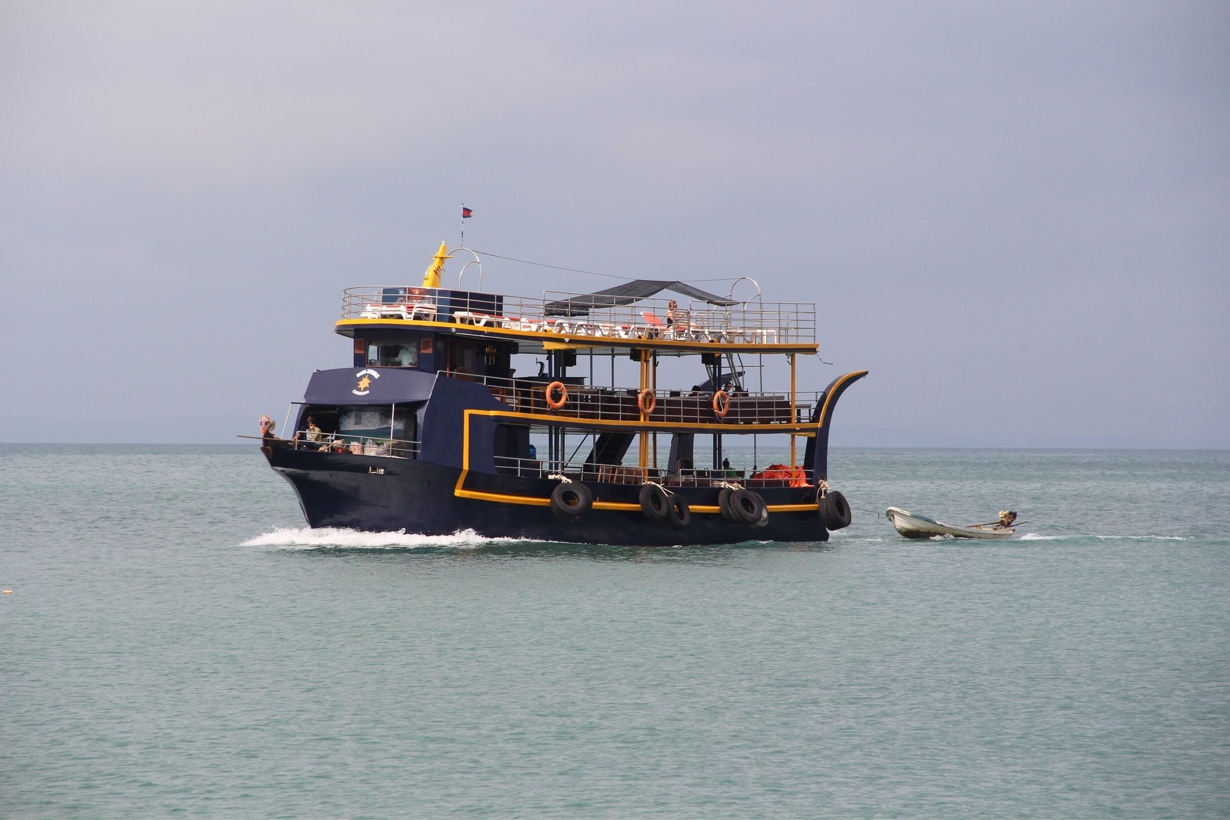 Spent a day lounging on her deck, snorkeling and visiting the gorgeous Koh Rong Samloem Island. Beautiful and fresh local lunch provided all for $27. 
