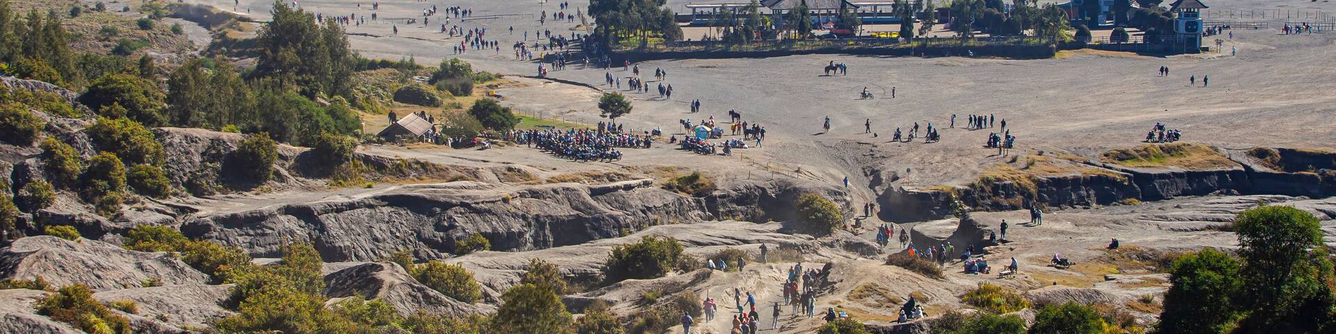 Luhur Ponten Temple, a place of worship for Tengger Hindus located under Mount Bromo. Mount Bromo area is a famous tourist area in East Java, Indonesia.