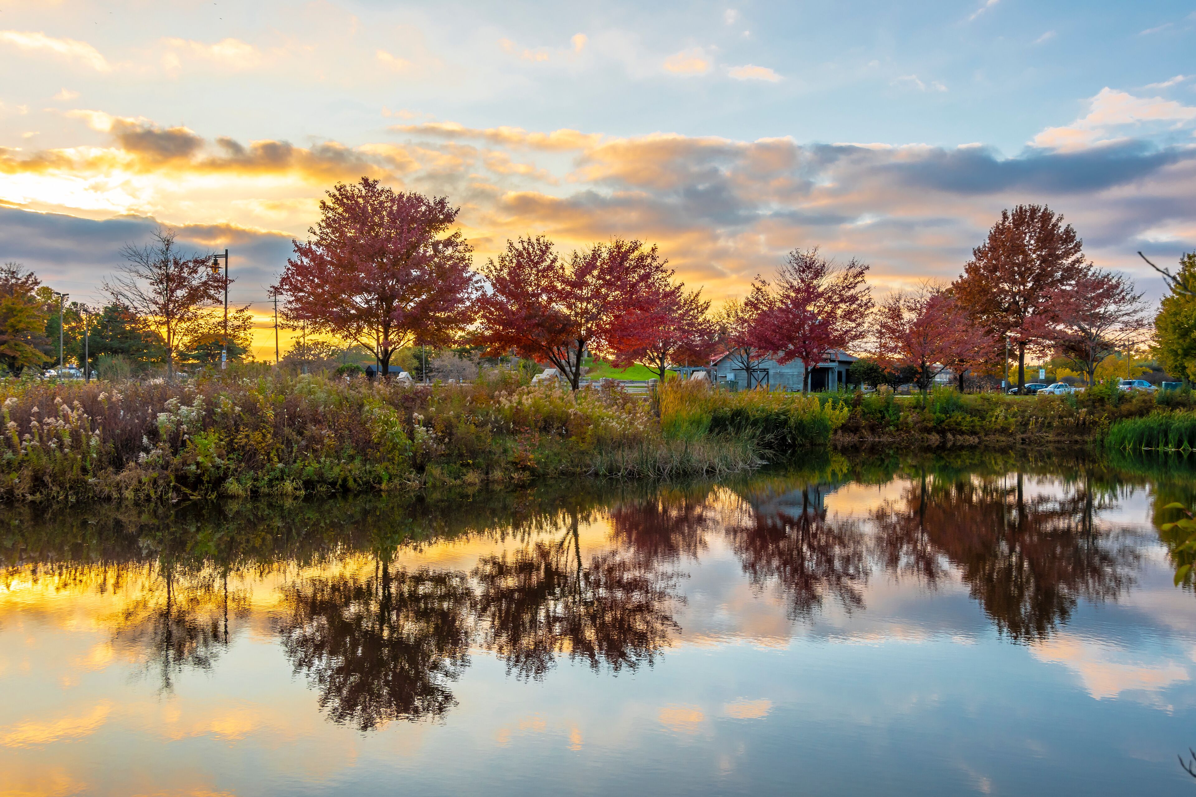 Prairie Lakes Park in Des Plaines Town of Illinois