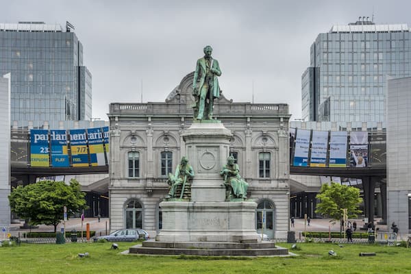 The Place du Luxembourg in Brussels, Belgium.