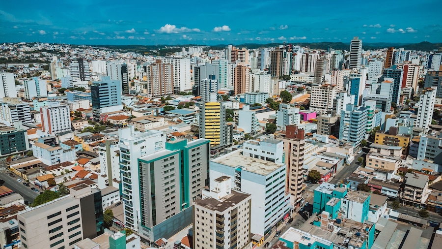 Divinópolis, Minas Gerais, Brazil. View of the city center on a sunny day