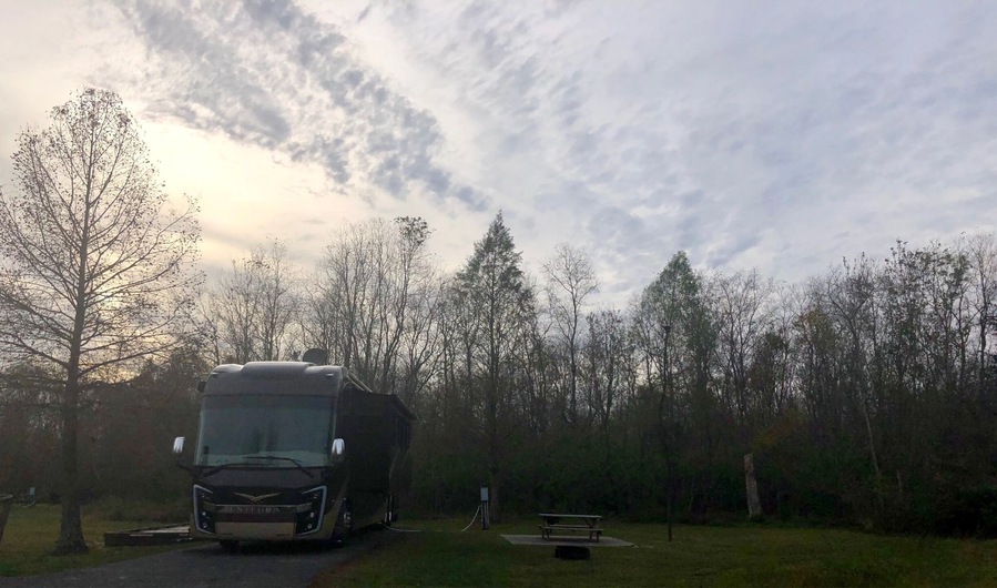 Our house on wheels all settled in at our current homesite. This state park is very conveniently located to New Orleans and all it has to offer.