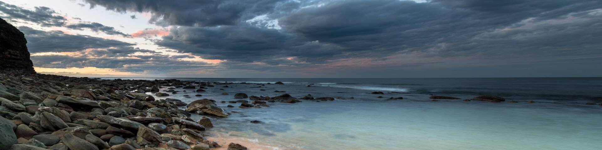 Calm Seas Rocky Panoramic Seascape