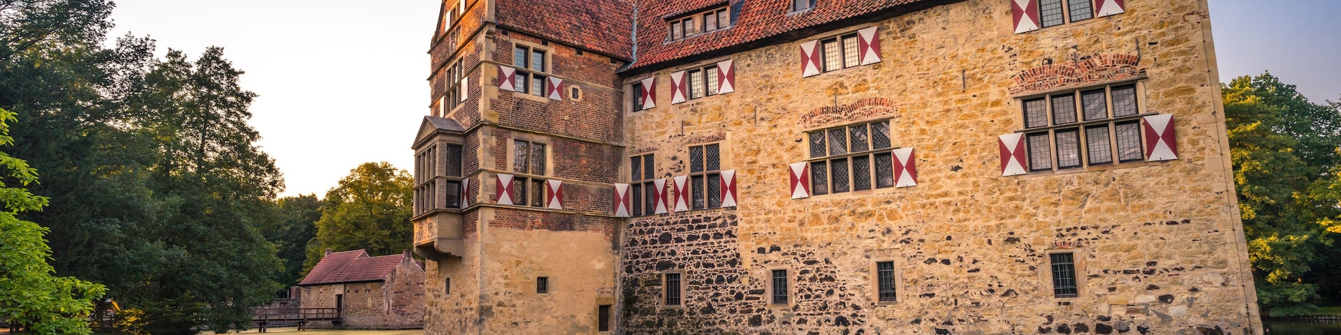 Burg Vischering in Lüdinghausen Sonnenuntergang