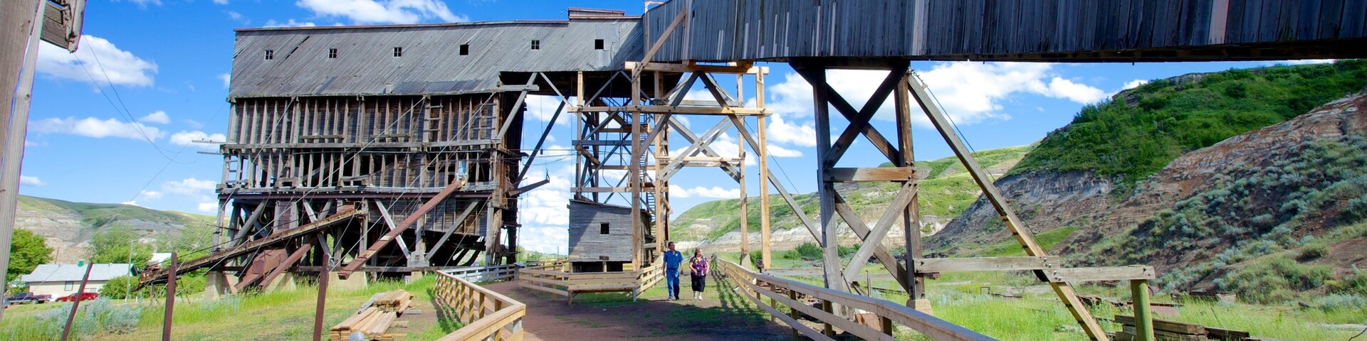 Atlas Coal Mine which includes industrial elements and tranquil scenes