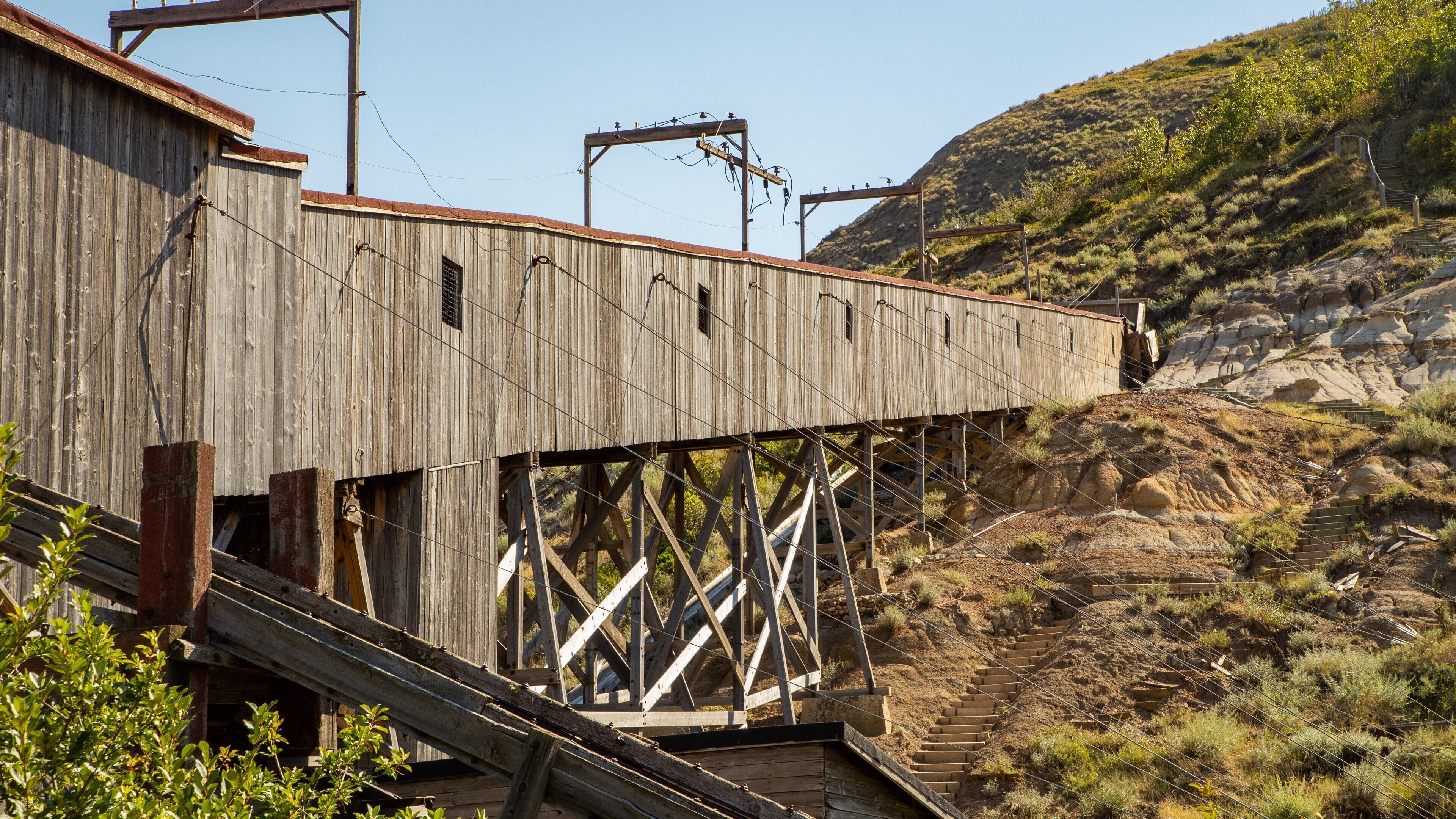 Atlas Coal Mine National Historic Site featuring a bridge and heritage elements