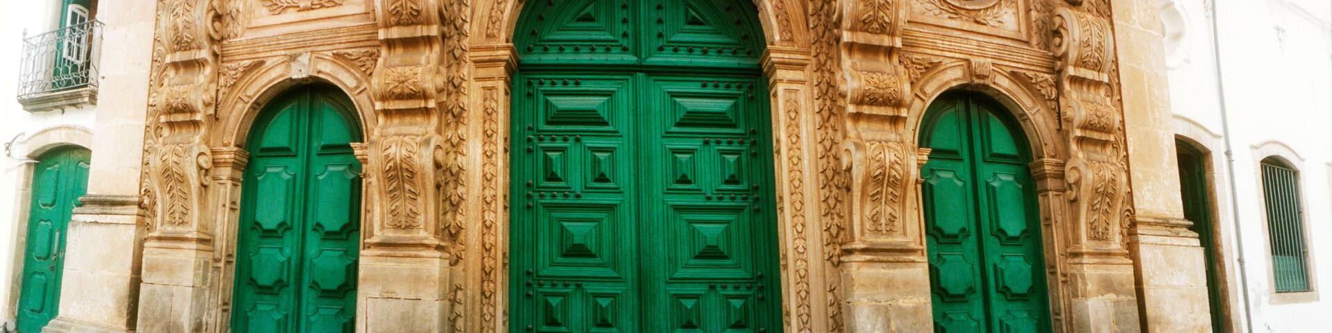 Facade of the Sao Francisco Church and Convent of Salvador in Pelourinho, Salvador, Bahia, Brazil.