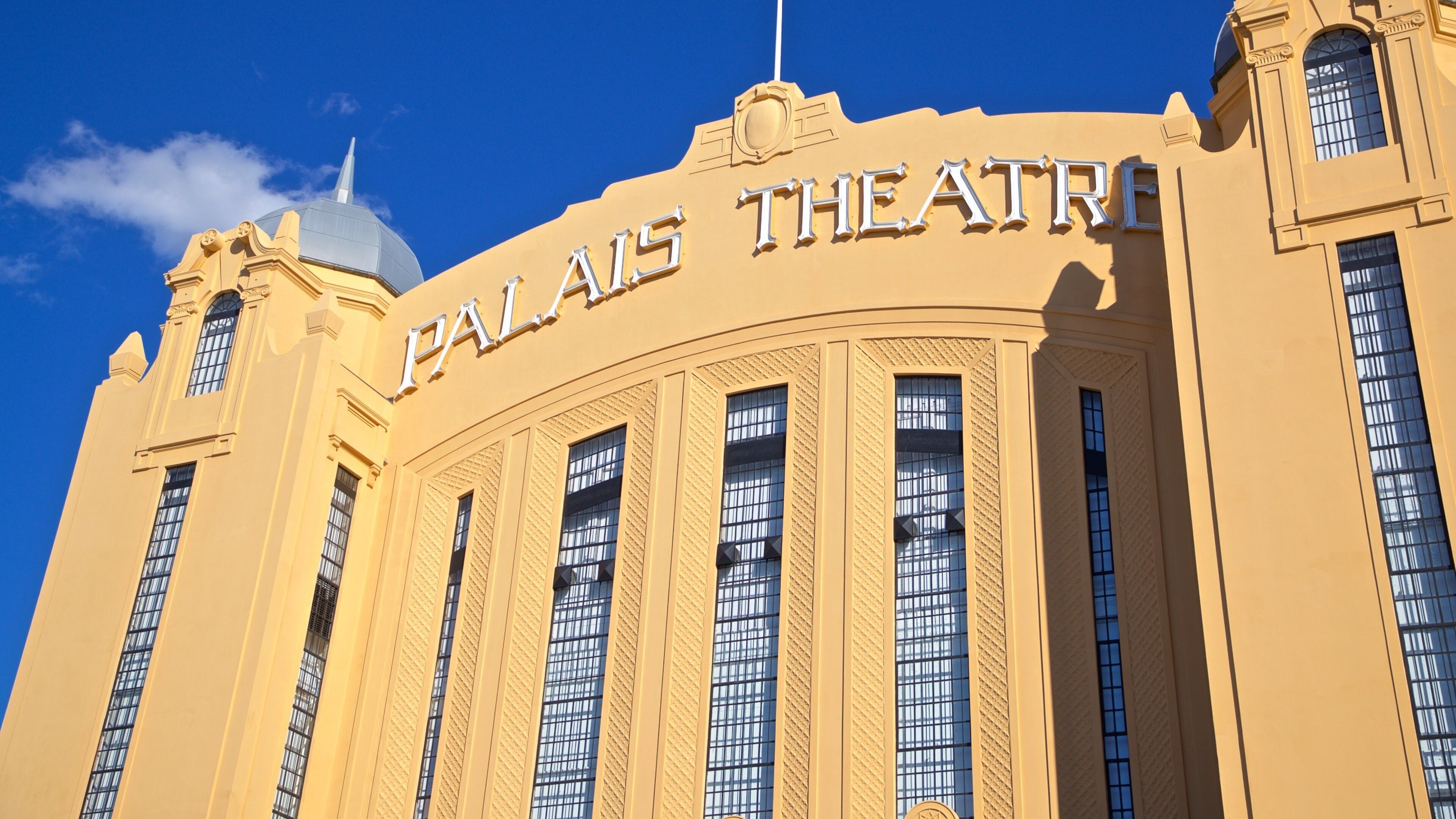 Palais Theatre showing heritage architecture and signage