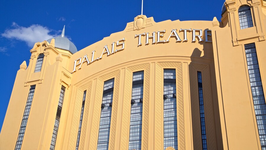 Palais Theatre showing heritage architecture and signage