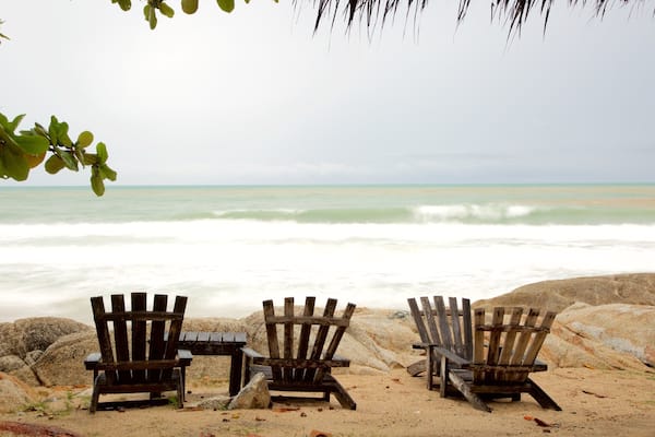 Silver Beach das einen allgemeine Küstenansicht