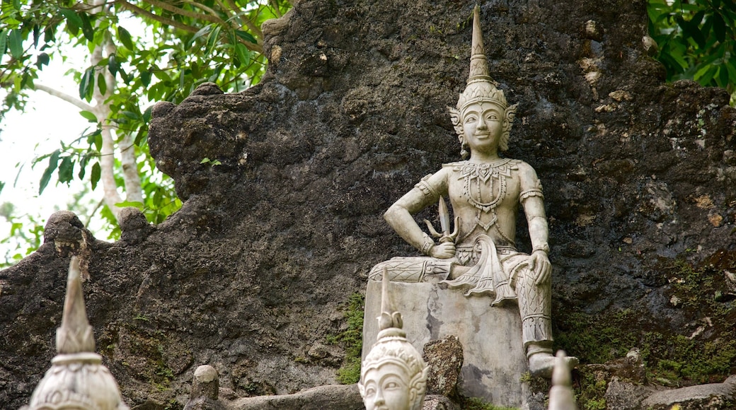 Den hemmelige Buddhas hage som inkluderer statue eller skulptur og park