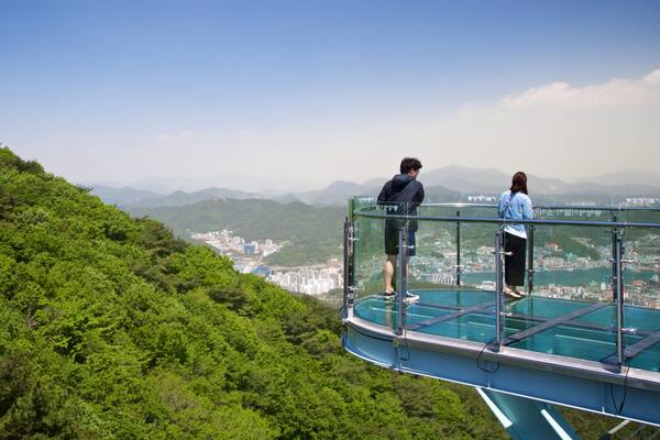 Hallyeo Waterway Observation Cable Car which includes views, landscape views and tranquil scenes