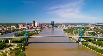 The Anthony Wayne bridge in downtown Toledo, Ohio, USA, is a famous landmark in Toledo city.