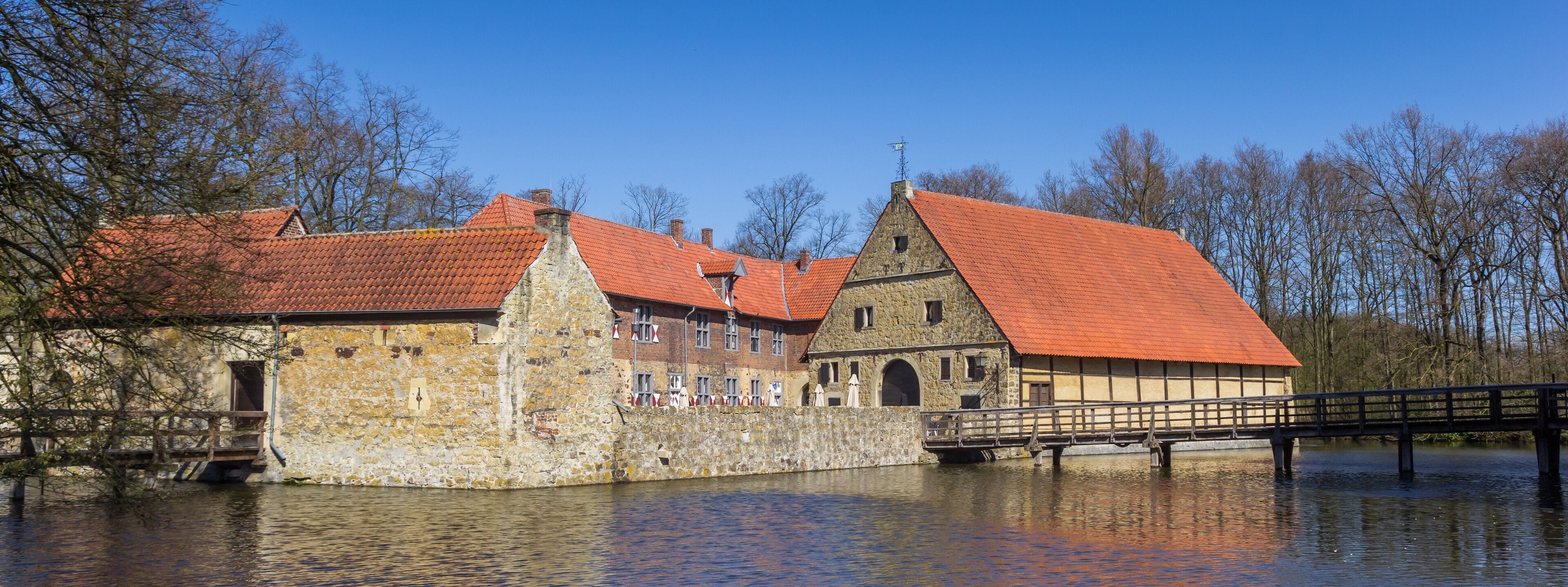 Panorama of the Burg Vischering in Ludinghausen, Germany