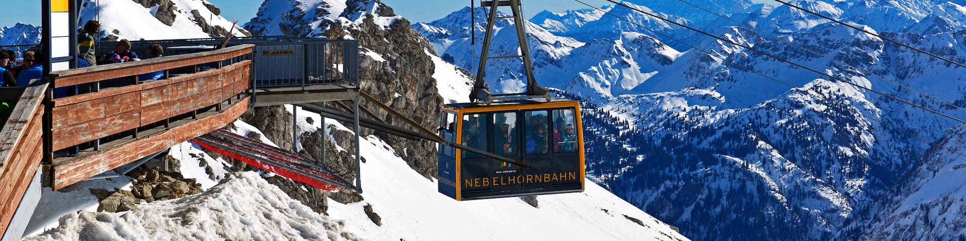 Nebelhornbahn. Allgäu, Oberstdorf, Gipelstation Höfatsblick