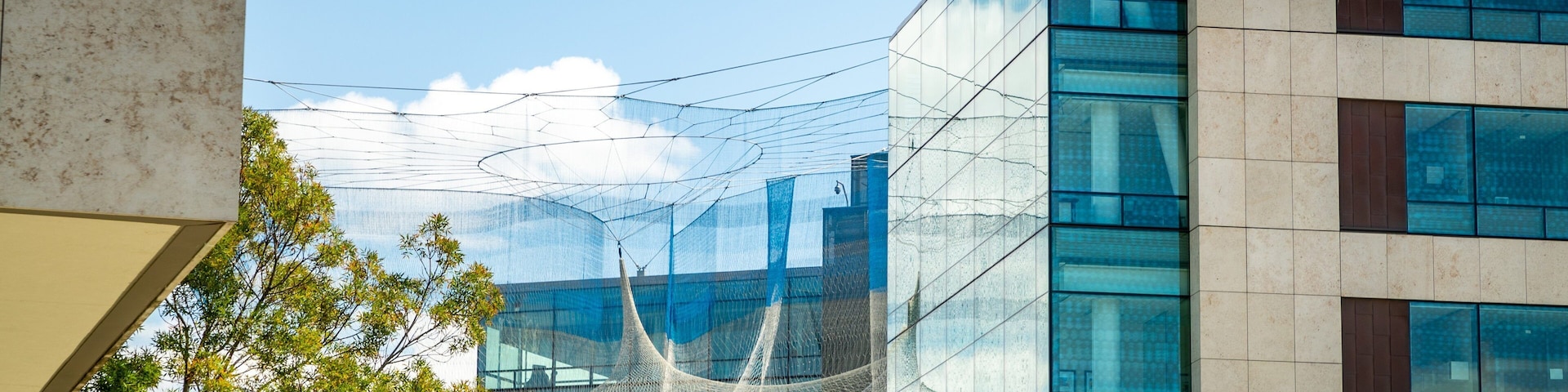 Bill and Melinda Gates Foundation Visitor Center showing outdoor art