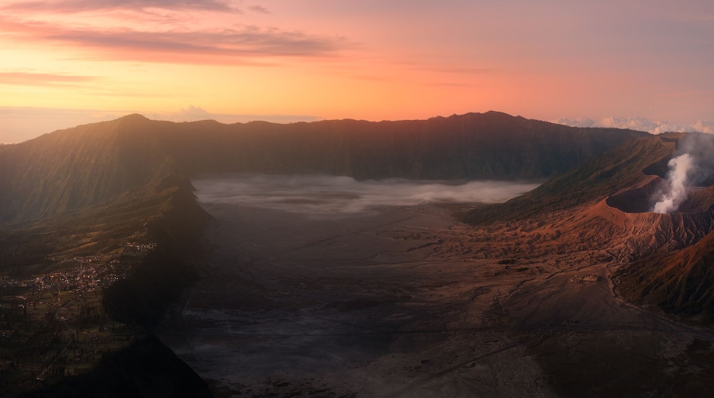 Mount Bromo volcano (Gunung Bromo) during sunrise