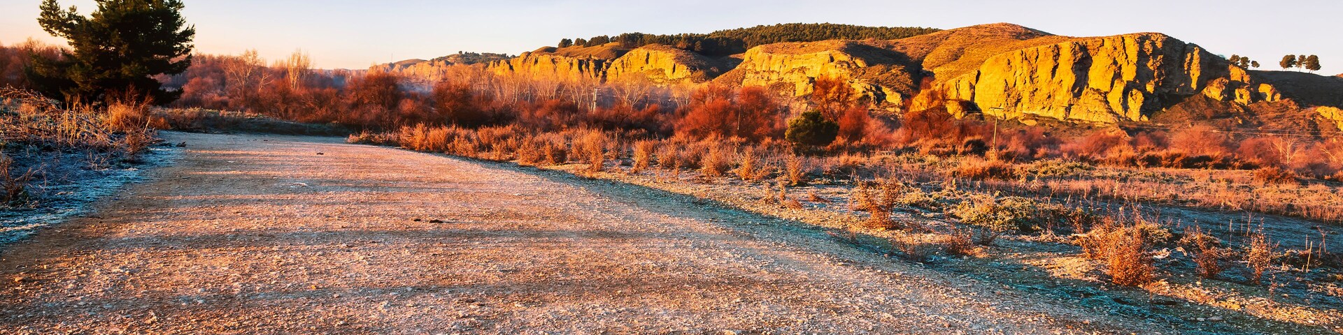 Cárcavas en el Parque Regional del Sureste de Madrid. España.