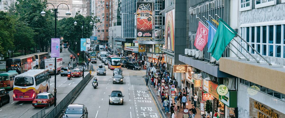 Tsim Sha Tsui Promenade featuring street scenes, a city and landscape views
