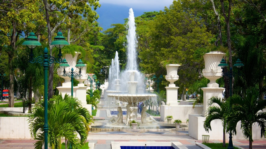 Paseo Los Proceres mostrando una fuente