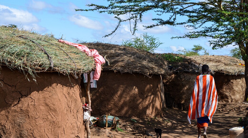masai in a Masai village, Tsavo East, Kenya, Africa