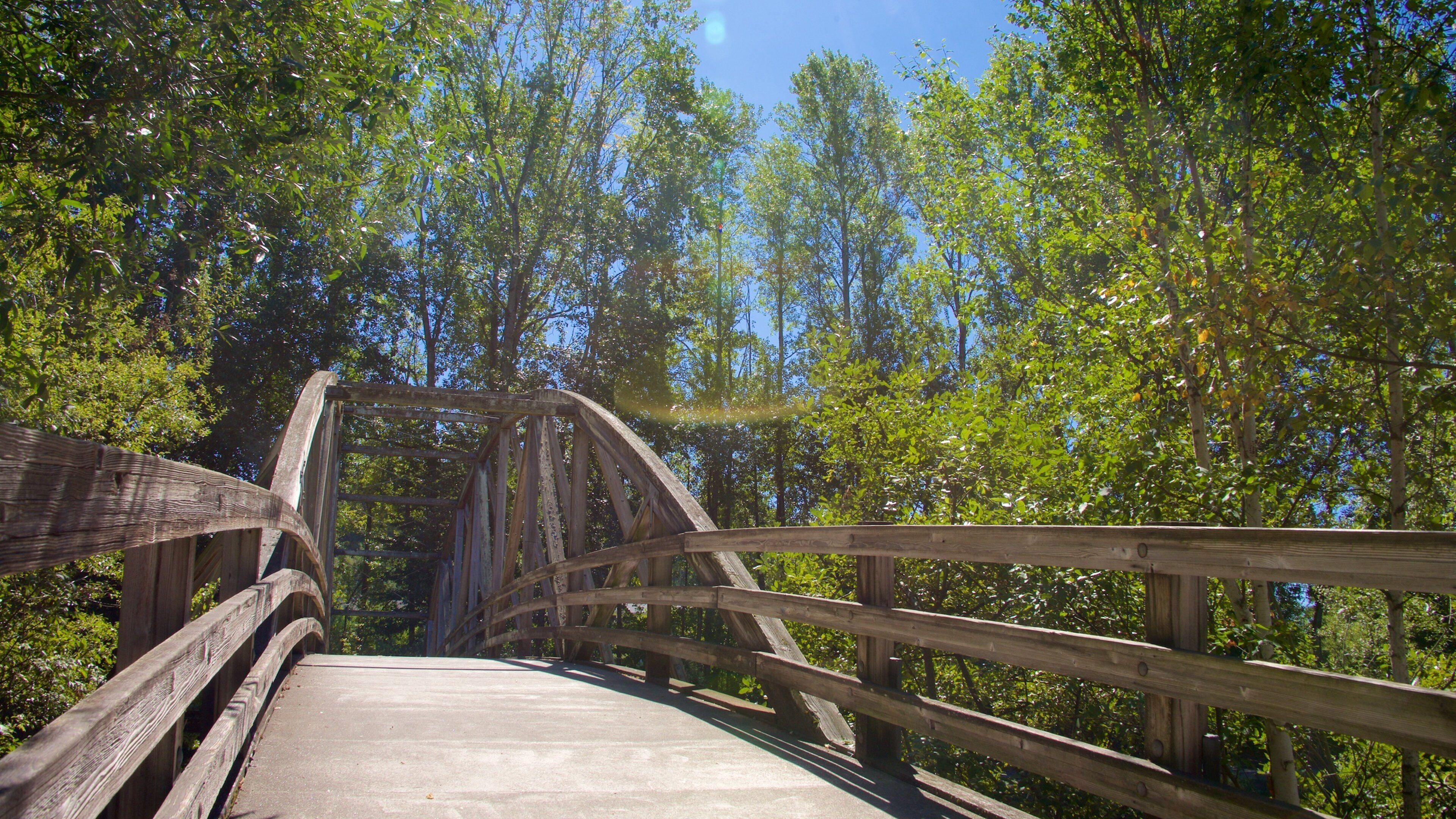 Parken i Bothell Landing som viser bro