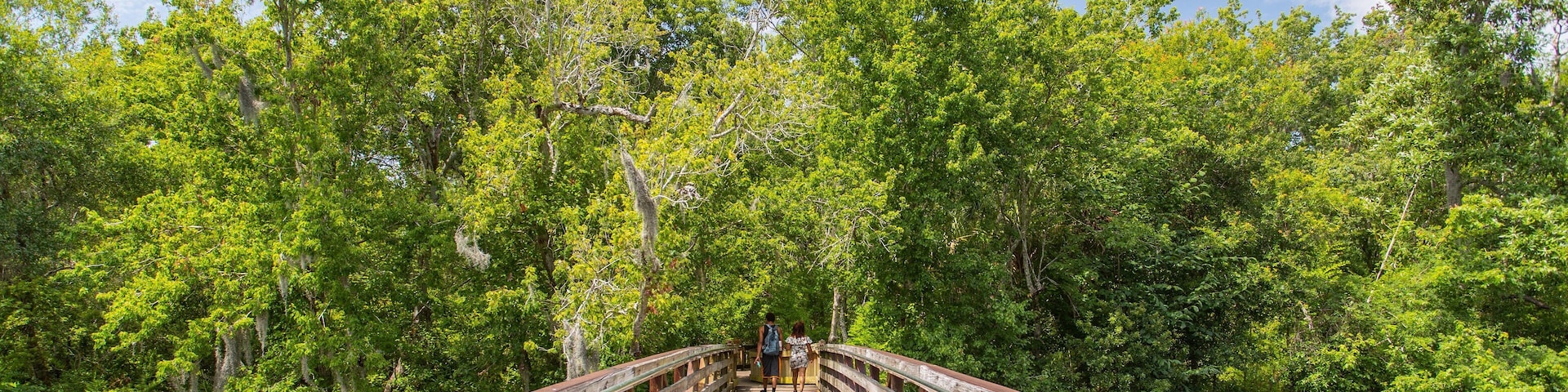 Sawgrass Lake Park featuring a bridge as well as a couple