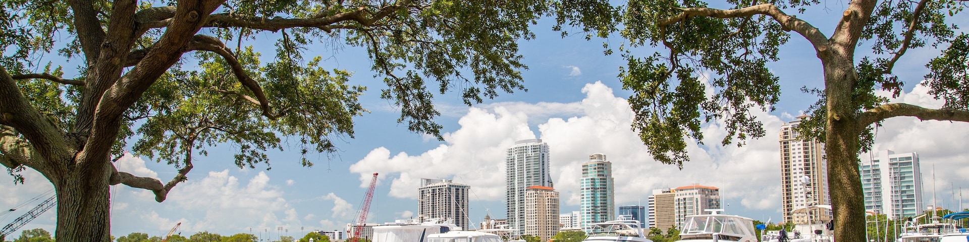 Vinoy Park showing a park and a bay or harbor