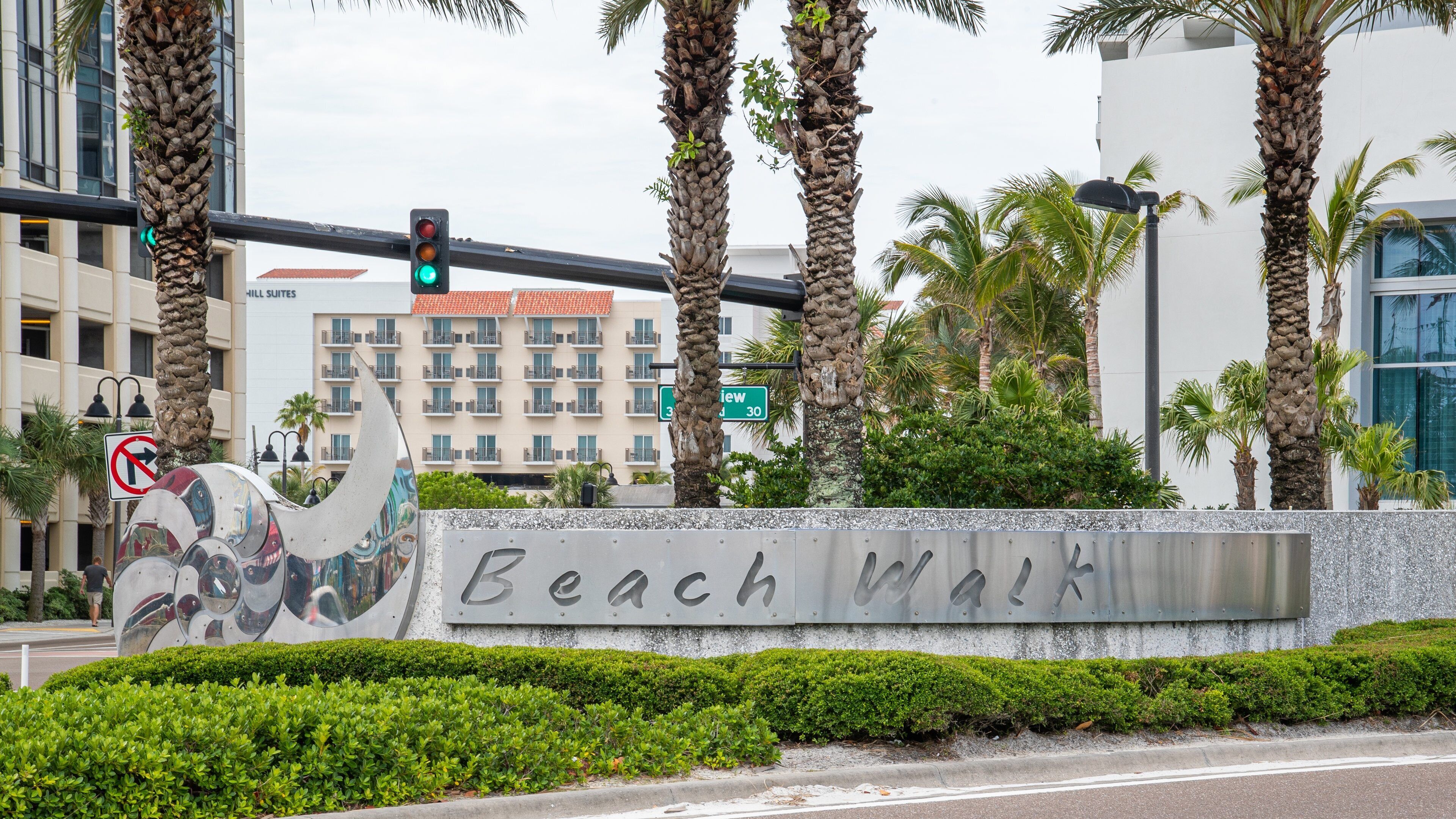Beach Walk showing signage
