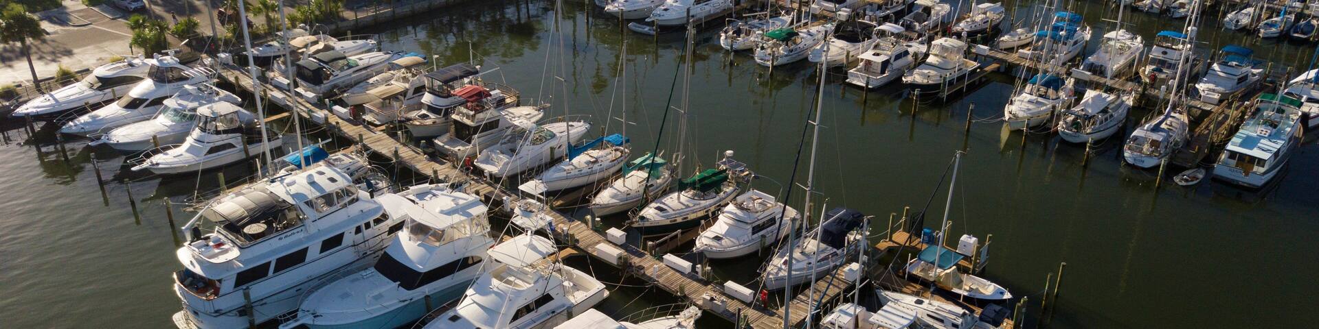 Aerial Boat Docks - Dunedin FL Marina