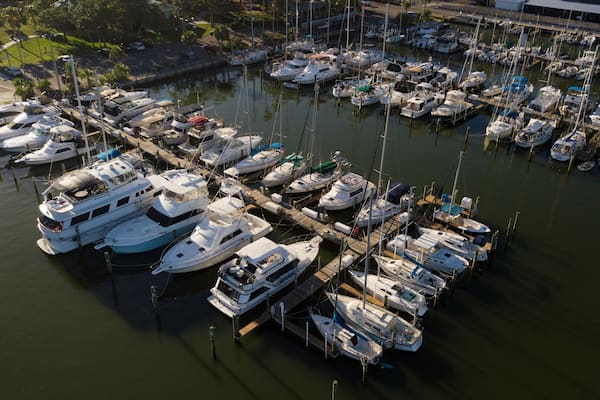 Aerial Boat Docks - Dunedin FL Marina