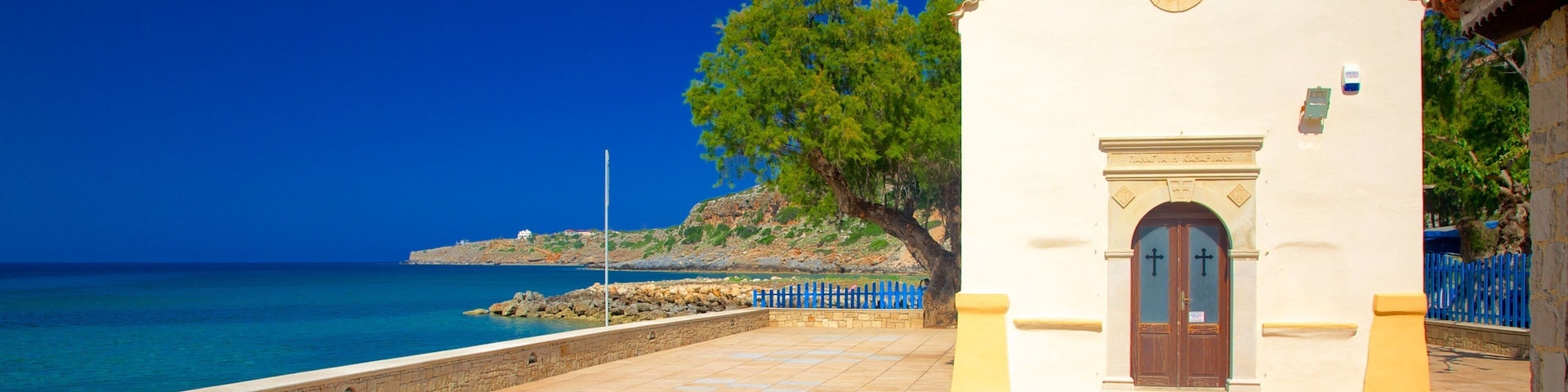 Gerani showing a church or cathedral and religious aspects