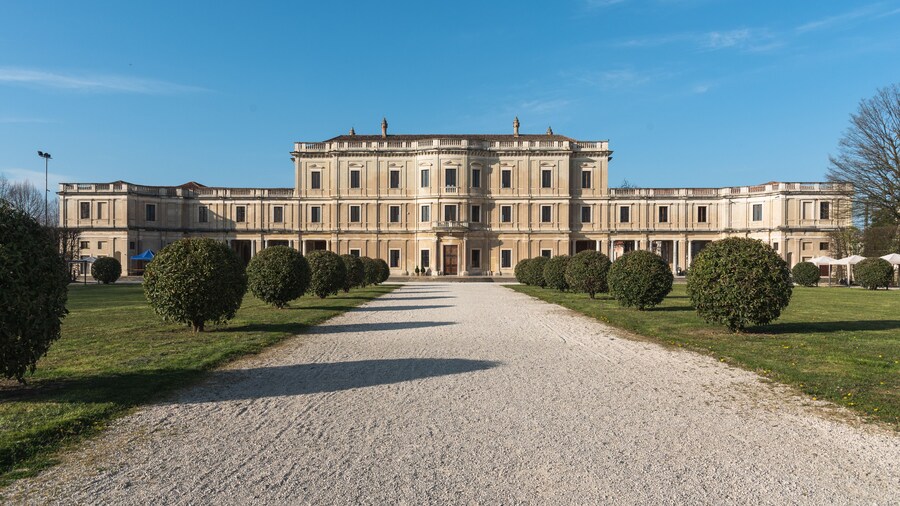 SANTA MARIA DI SALA, IT - March 30, 2019: View of Villa Farsetti in Santa Maria di Sala near Venice Italy
