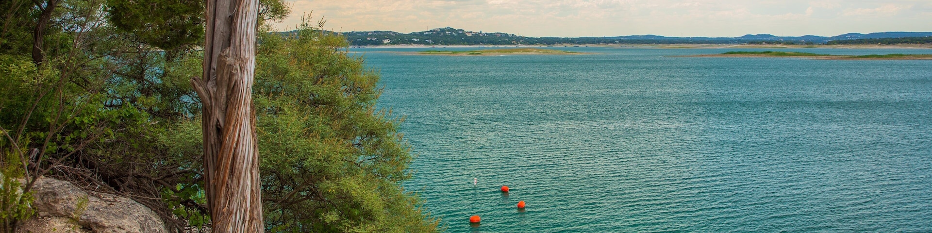 Lake Travis which includes general coastal views