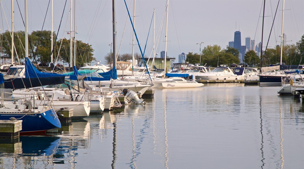 Montrose Harbor featuring a bay or harbor