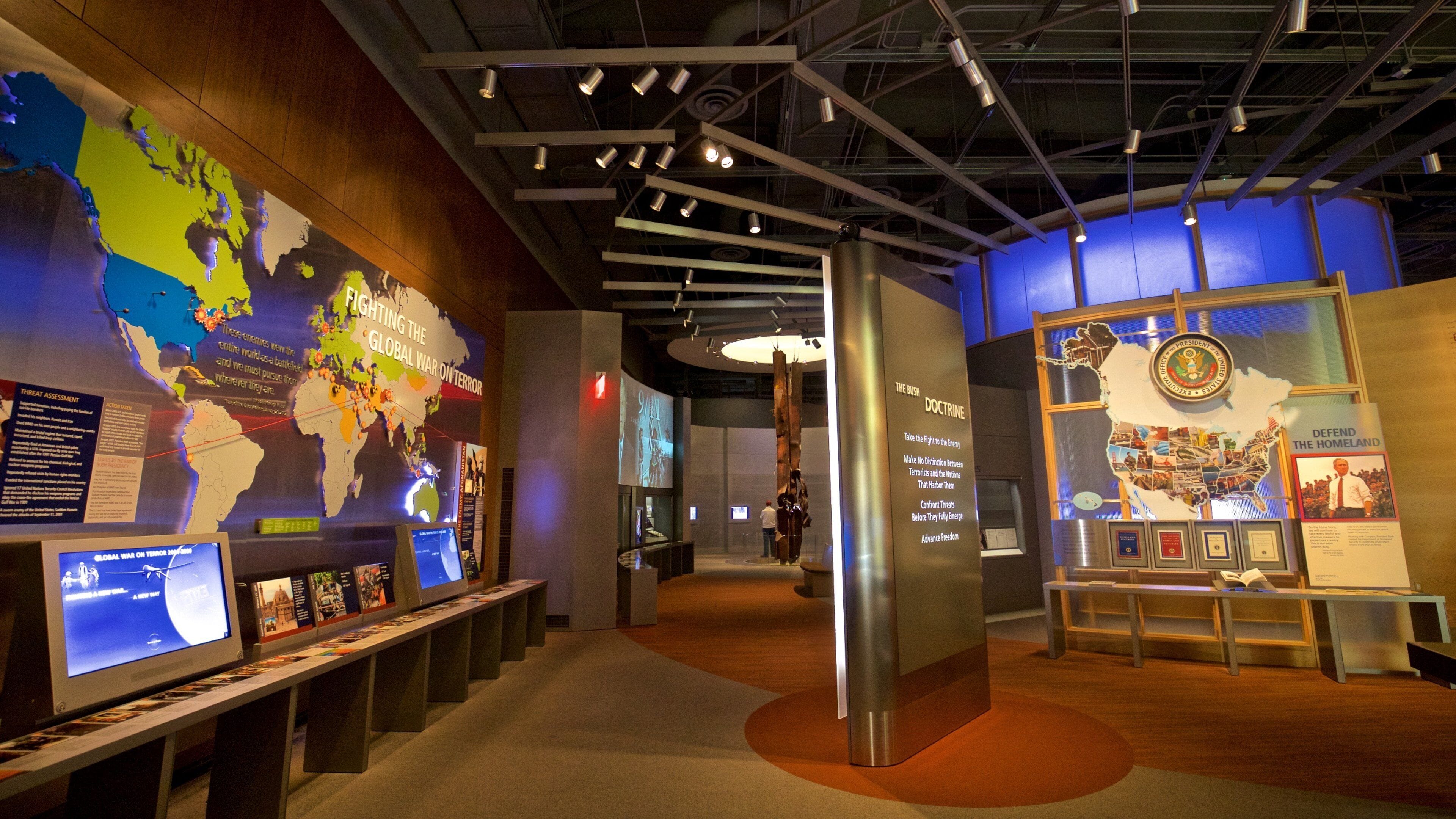 George W Bush Presidential Library and Museum which includes interior views